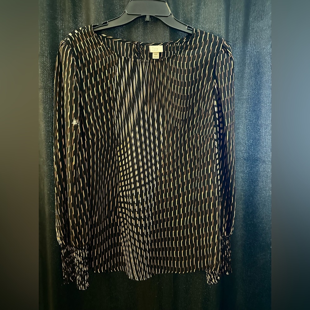 Long sleeve sheer top
